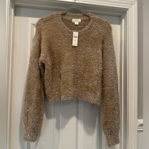 Maeve by Anthropologie cropped eyelash sweater